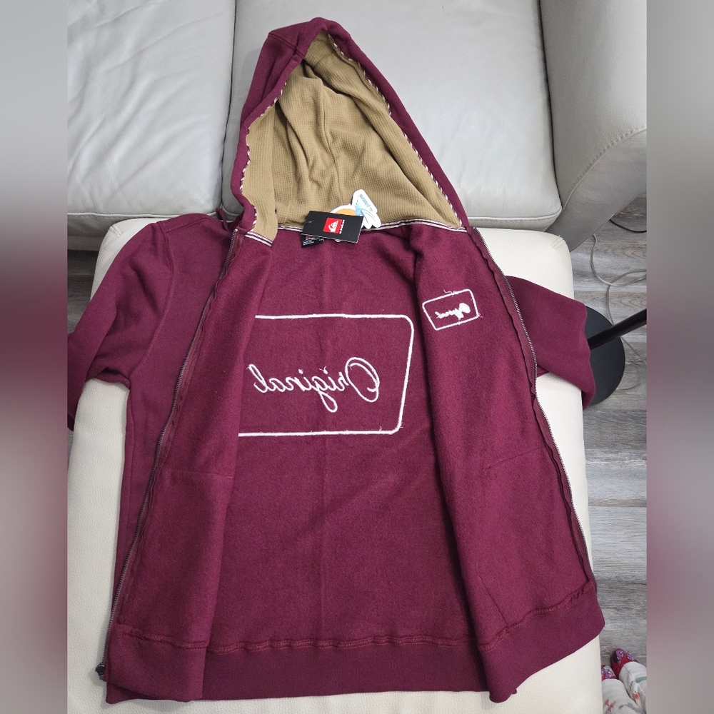 NWT - Quiksilver Men's Full Zip Hoodie - Size L - Picture 9 of 14